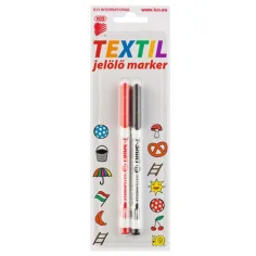 ICO: Rot-negro rotulador textil 1,5mm