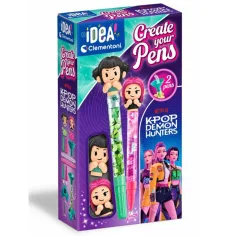 Idea Art Mini: K-Pop Demon Hunters juego de creación de bolígrafos Zoey y Mira - Clementoni