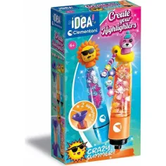 ¡Idea! Mini set de creación de resaltadores locos de verano - Clementoni