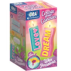 ¡Idea! Set creativo para hacer velas con mensajes - Clementoni