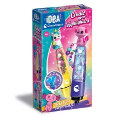 ¡Idea! Set de creación de mini resaltadores de animales de moda - Clementoni