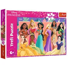 Imagen grupal de las princesas de Disney puzzle de 160 piezas - Trefl
