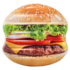 Intex: Colchón inflable en forma de hamburguesa 145x142cm