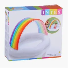 Intex: Nube de arcoíris piscina inflable para bebés 142x119x84cm