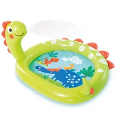 Intex: Piscina inflable para bebés con dinosaurio que rocía 119x109x66cm