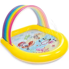 Intex: Piscina rociadora arcoíris 147x130x86cm