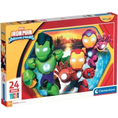 Iron Man y su super equipo rompecabezas maxi de 24 piezas - Clementoni