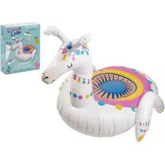 Isla flotante inflable de llama 160x130x90cm