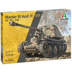 Italeri 1/35 Marder III Ausf. H Sd.Kfz.138 modelo de tanque