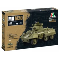 Italeri 1/56 M8/M20 tanque maqueta