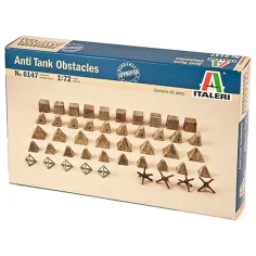 Italeri 1/72 Conjunto de diorama de obstáculos antitanque