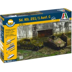 Italeri 1/72 Sd. Kfz. 251/1 Ausf. C vehículo blindado de media oruga set de maquetas de 2 piezas