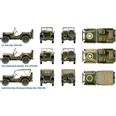 imagen de Italeri 1/72 Willys Jeep 1/4 tonelada 4x4 vehículos militares set de maquetas de 2 piezas 3