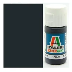 Italeri Flat Black (4768AP) - Pintura acrílica negra mate para maquetas 20ml