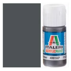 Italeri Flat Rubber (4861AP) - Pintura acrílica mate de color goma 20ml