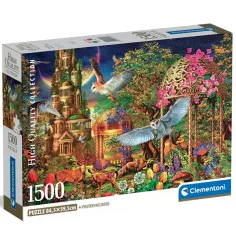Jardín de fantasía del bosque 1500 piezas HQC rompecabezas - Clementoni