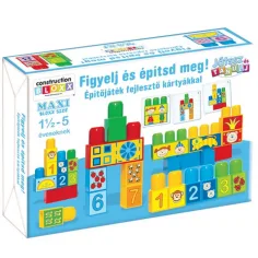 ¡Juega y aprende!: ¡Presta atención y construye! Juego de construcción con tarjetas de desarrollo - D-Toys