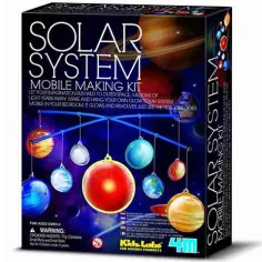 Juego científico para crear un móvil del sistema solar fosforescente