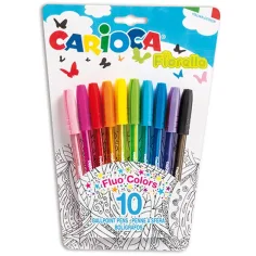 Juego de 10 bolígrafos de colores Fiorella - Carioca