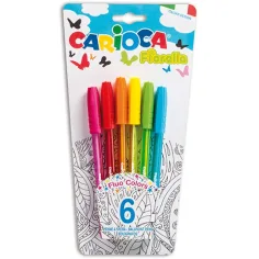 Juego de 6 bolígrafos de colores Fiorella - Carioca