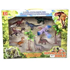 Juego de 8 piezas de dinosaurios con accesorios