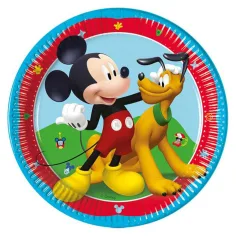Juego de 8 platos de papel de Disney Mickey Mouse de 20 cm