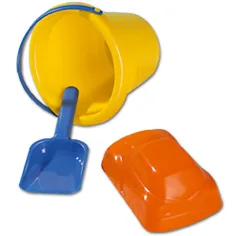 Juego de arena con cubo ondulado de 3 piezas - D-Toys