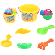 Juego de arena de 7 piezas con cubo