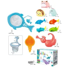 Juego de baño de tiburón con accesorios