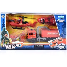 Juego de bomberos Rescue Team con vehículos