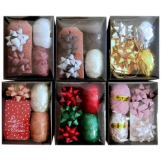 Juego de cintas de regalo con lazo en varias versiones