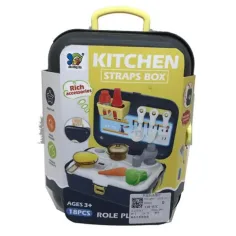 Juego de cocina en maletín negro con accesorios