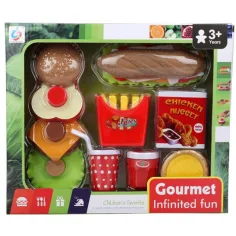 Juego de comida gourmet de hamburguesas