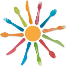 Juego de cubiertos de 12 piezas de colores