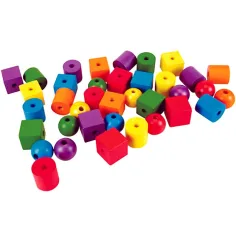 Juego de cuentas de madera 72 piezas