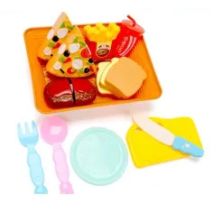 Juego de desayuno con pizza y accesorios de 12 piezas