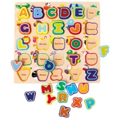 imagen de Juego de encaje de formas ABC en inglés con animales 2