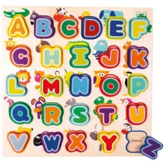 Juego de encaje de formas ABC en inglés con animales