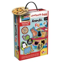 Juego de encaje de formas de animales Montessori