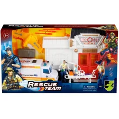 Juego de equipo de rescate con figuras