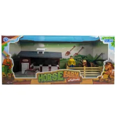 Juego de establo con caballos y figuras