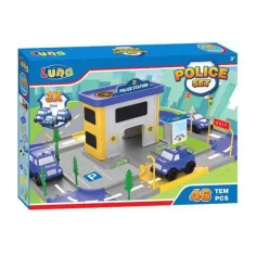 Juego de estacionamiento de policía 46 piezas