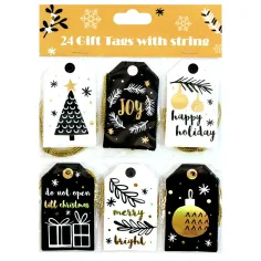 imagen de Juego de etiquetas de regalo navideñas de 24 piezas en varias versiones 4