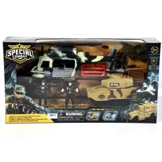 Juego de figuras de acción de combate especial con vehículos de guerra