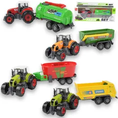 Juego de Granja: Tractor agrícola con remolque en cuatro versiones de 22cm