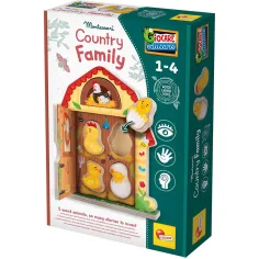 Juego de habilidades de familia de gallinas de madera Montessori - Lisciani