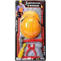 Juego de herramientas con casco de seguridad