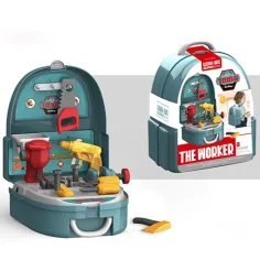 Juego de herramientas de maestro de bricolaje en mochila portátil de 21 piezas