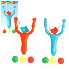 Juego de honda de plástico de colores en dos versiones 12cm 1ud