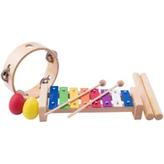 Juego de instrumentos de madera 4 piezas